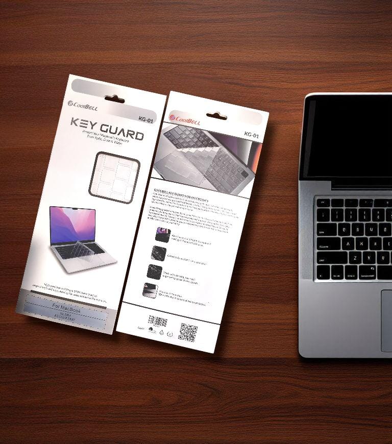 Coolbell Premium MacBook Keyboard Guard – Crystal Clear, Ultra-Thin Silicone Protector for MacBook Air & Pro