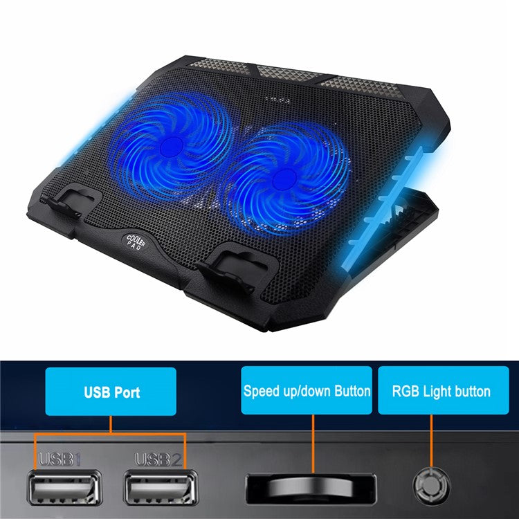 Coolbell Cb-900 Cooling Pad For 14-17 Inch Laptops Gaming Notebook - CoolBELL
