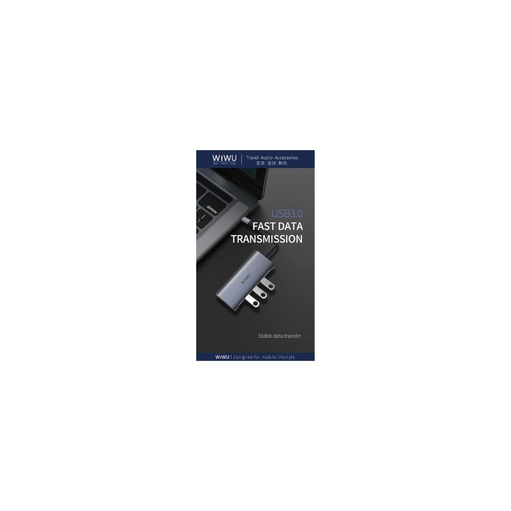 Wiwu Alpha 831HRT 8-in-1 Type-C Converter | USB-C Multiport Hub
