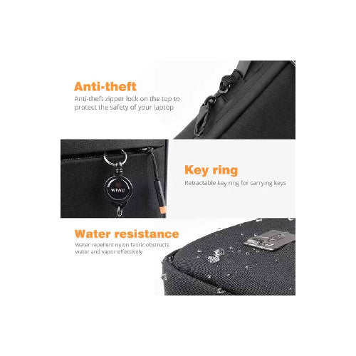 WiWU Alpha Double Layer Laptop Sleeve – Shockproof, Water-Resistant Case For (13"–16" Laptops)