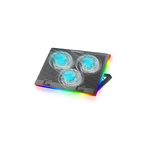 CP253 RGB Laptop Cooling Pad with 3 Fans & Adjustable Height