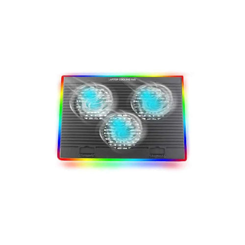 CP253 RGB Laptop Cooling Pad with 3 Fans & Adjustable Height