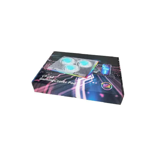 CP253 RGB Laptop Cooling Pad with 3 Fans & Adjustable Height