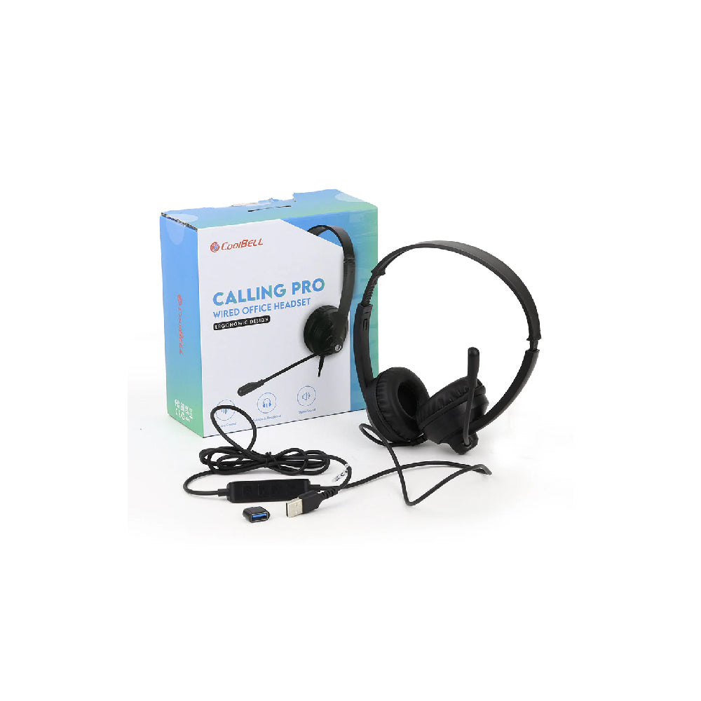 Coolbell Calling Pro Headset: Wired Office Headset for ANC