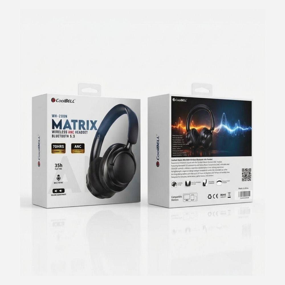 Coolbell Matrix WH-200N ANC Wireless Headset Bluetooth 5.3
