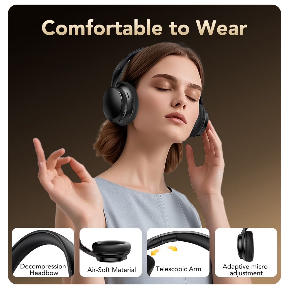 CoolBell Sound Core WH-100 Wireless Headset Bluetooth 5.4