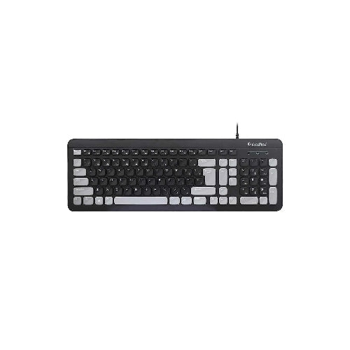 CoolBell Quiet Board USB Wired Keyboard KB-101 – 102 Keys, Quiet Typing, Adjustable Legs