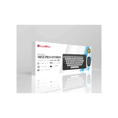 CoolBELL KM300e Mini Pro Combo Wireless Keyboard & Mouse | Dual Mode 2.4GHz + Bluetooth