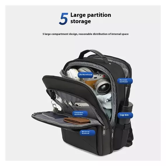 CoolBell 8288 Laptop Backpack – Slim, Waterproof Travel & Work Bag with USB Port (15.6-17 inch) - CoolBELL