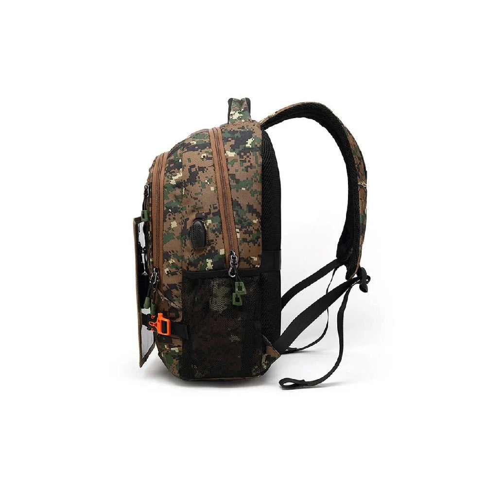 Poso PS-628 Solar Backpack Army Green Camouflage with Solar Plate