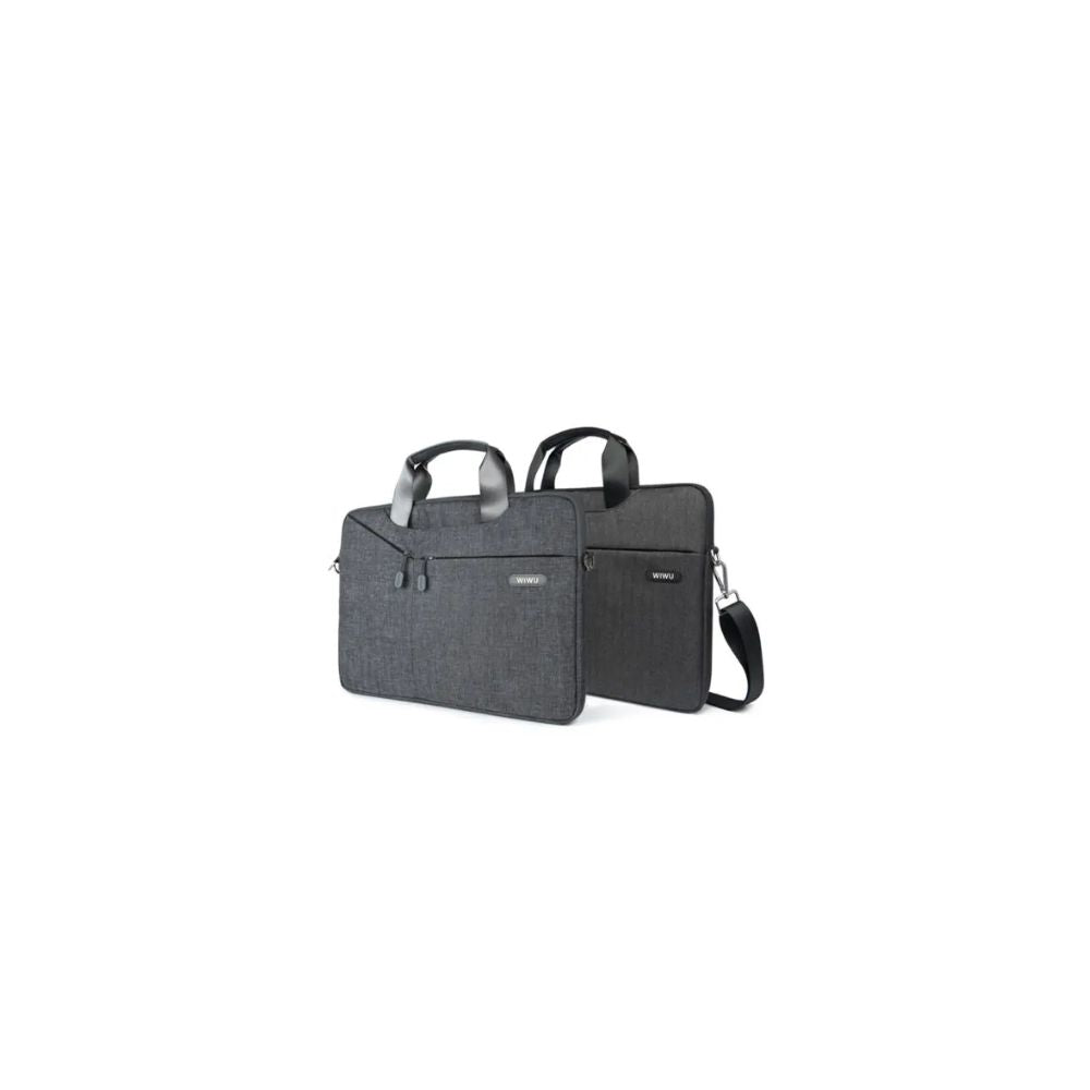 WIWU City Commuter Bag 12" | Laptop Shoulder Bag Black Grey