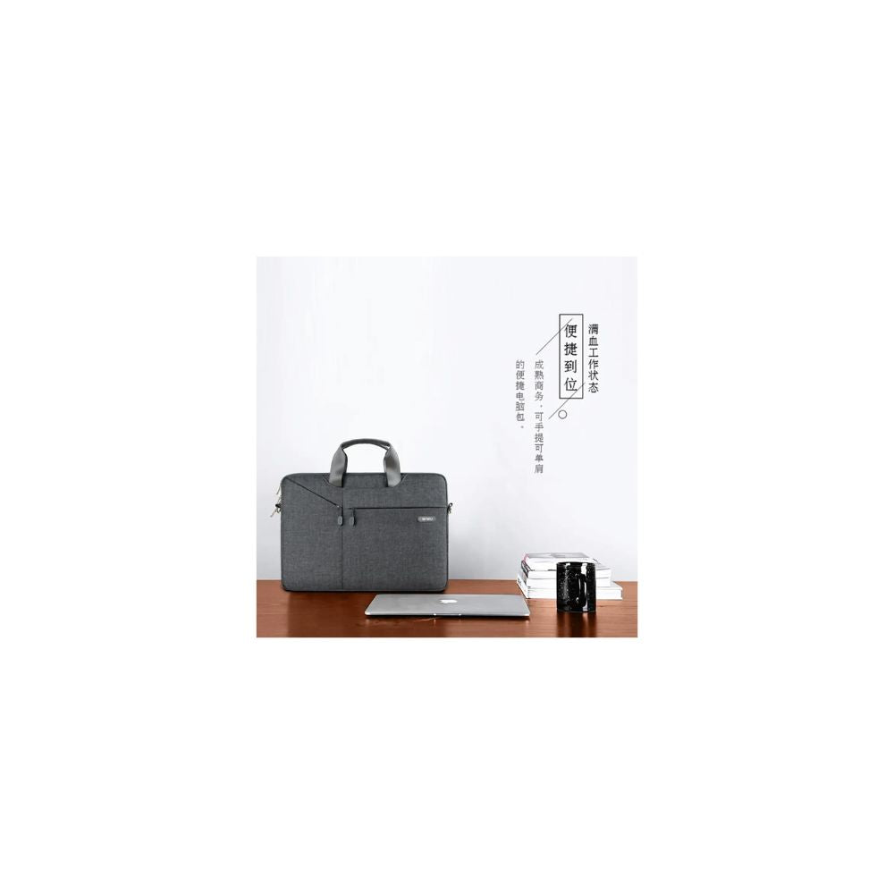 WIWU City Commuter Bag 12" | Laptop Shoulder Bag Black Grey