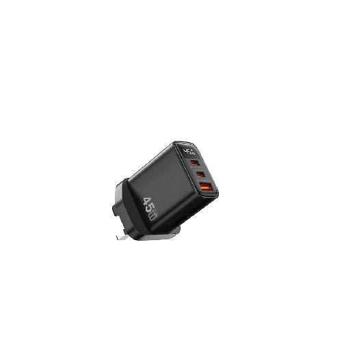 WiWU Firefly 45W GaN Fast Charger Wi-G011 – Dual USB-C Adapter for Tablets & Phones