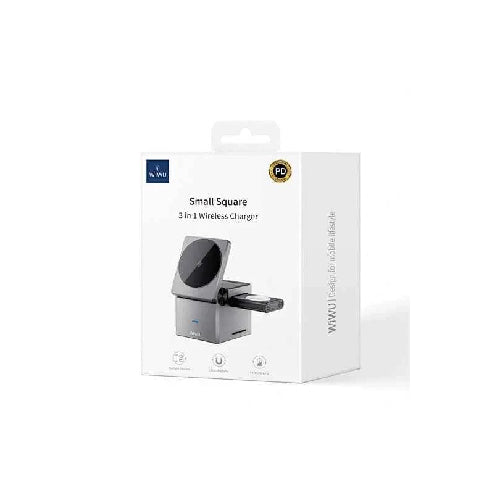 WiWU Wi-W030 3-in-1 Wireless Charger | Fast Charging Dock for iPhone, AirPods & iWatch