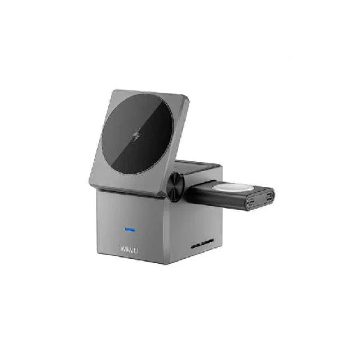 WiWU Wi-W030 3-in-1 Wireless Charger | Fast Charging Dock for iPhone, AirPods & iWatch