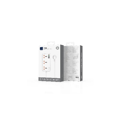 WiWU 30W GaN Power Strip Wi-S005 – USB-C, USB-A & AC Outlets | EU/UK
