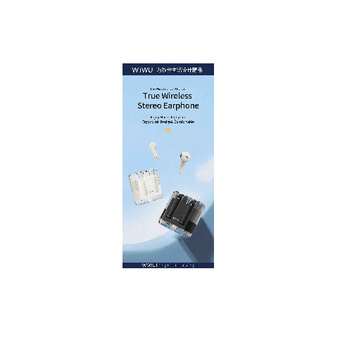 WiWU T21 Crystal Wireless Stereo - Transparent Bluetooth Earbuds