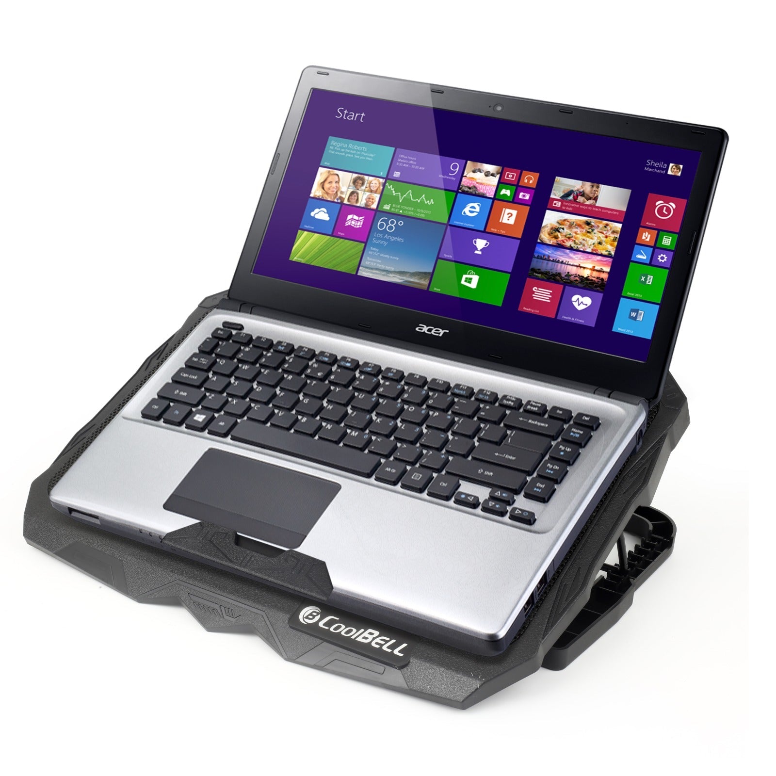 Coolbell CB-18 Cooling Pad for 14-17 Inch Laptops and Gaming Notebooks - CoolBELL