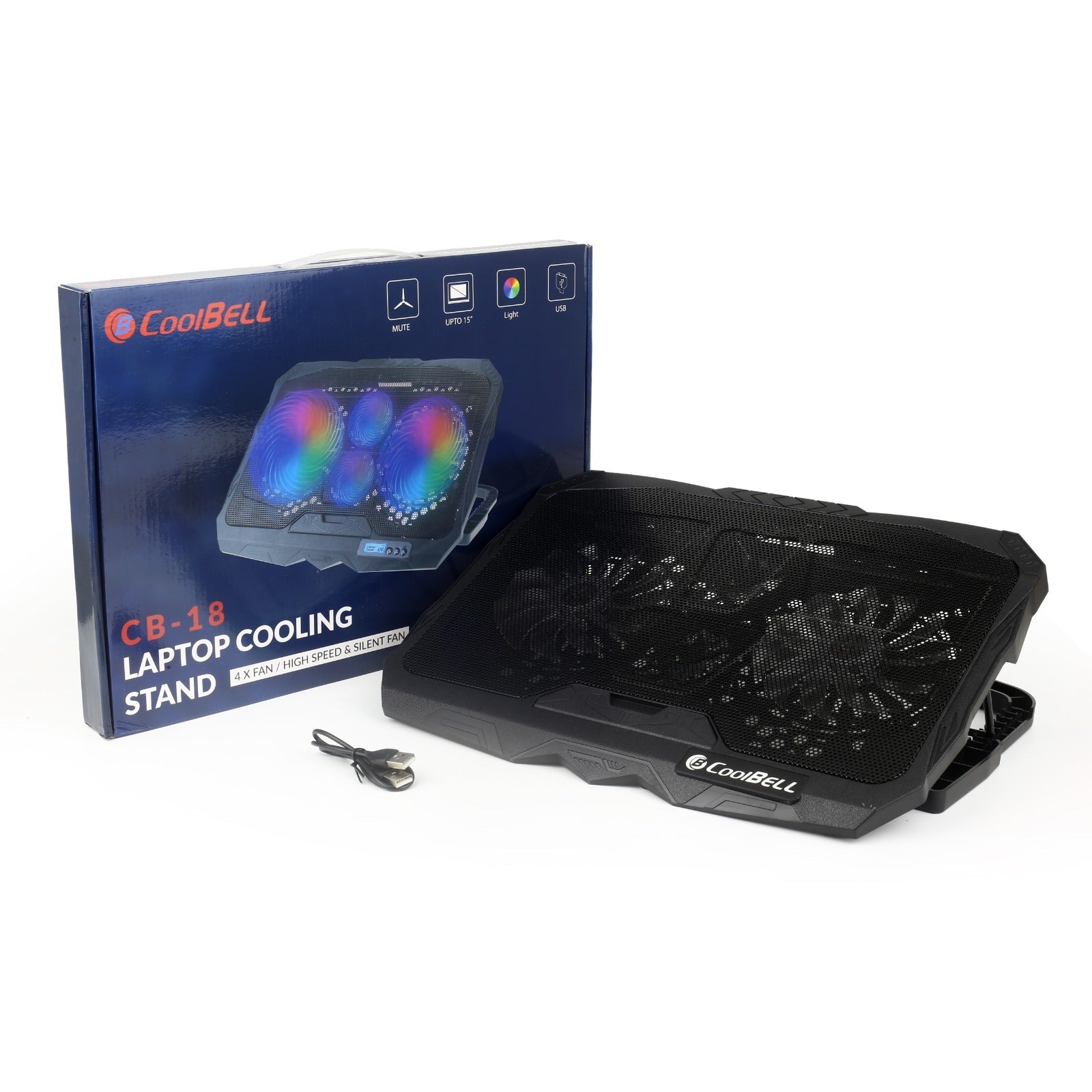 Coolbell CB-18 Cooling Pad for 14-17 Inch Laptops and Gaming Notebooks - CoolBELL