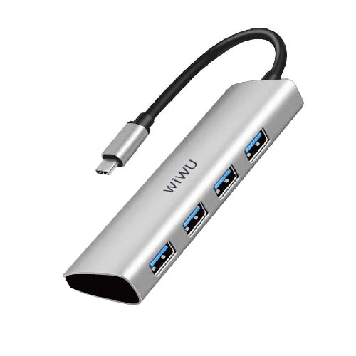 Type-C to 4 × USB 3.0 Hub | USB-C Multi-Port Adapter for Laptop, MacBook & PC